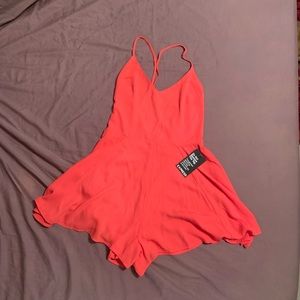 Express Size 2 red romper with tie back